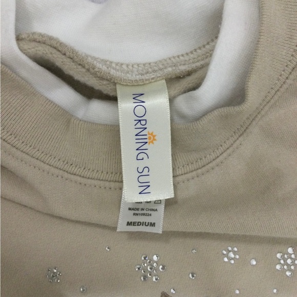 Morning Sun Brand Women’s Crewneck Sweatshirt eos Winter Scene w/Foxes Size‎ Med - Picture 4 of 7